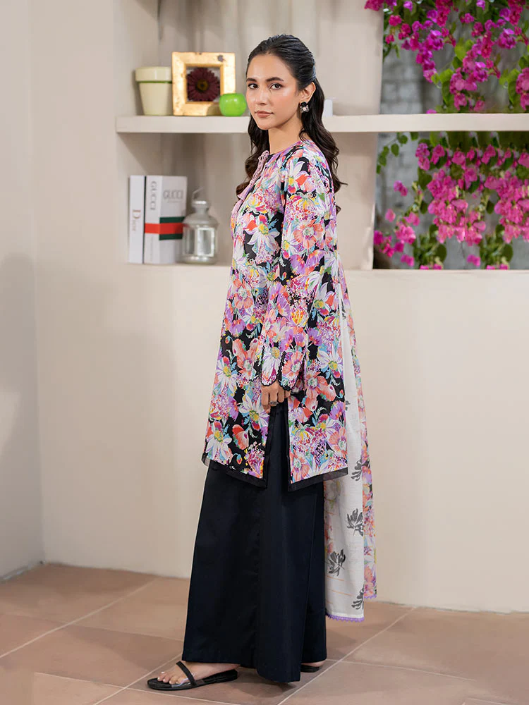 FEROZAN 3-Piece Unstitched Digital Printed Lawn Suit - Image 3