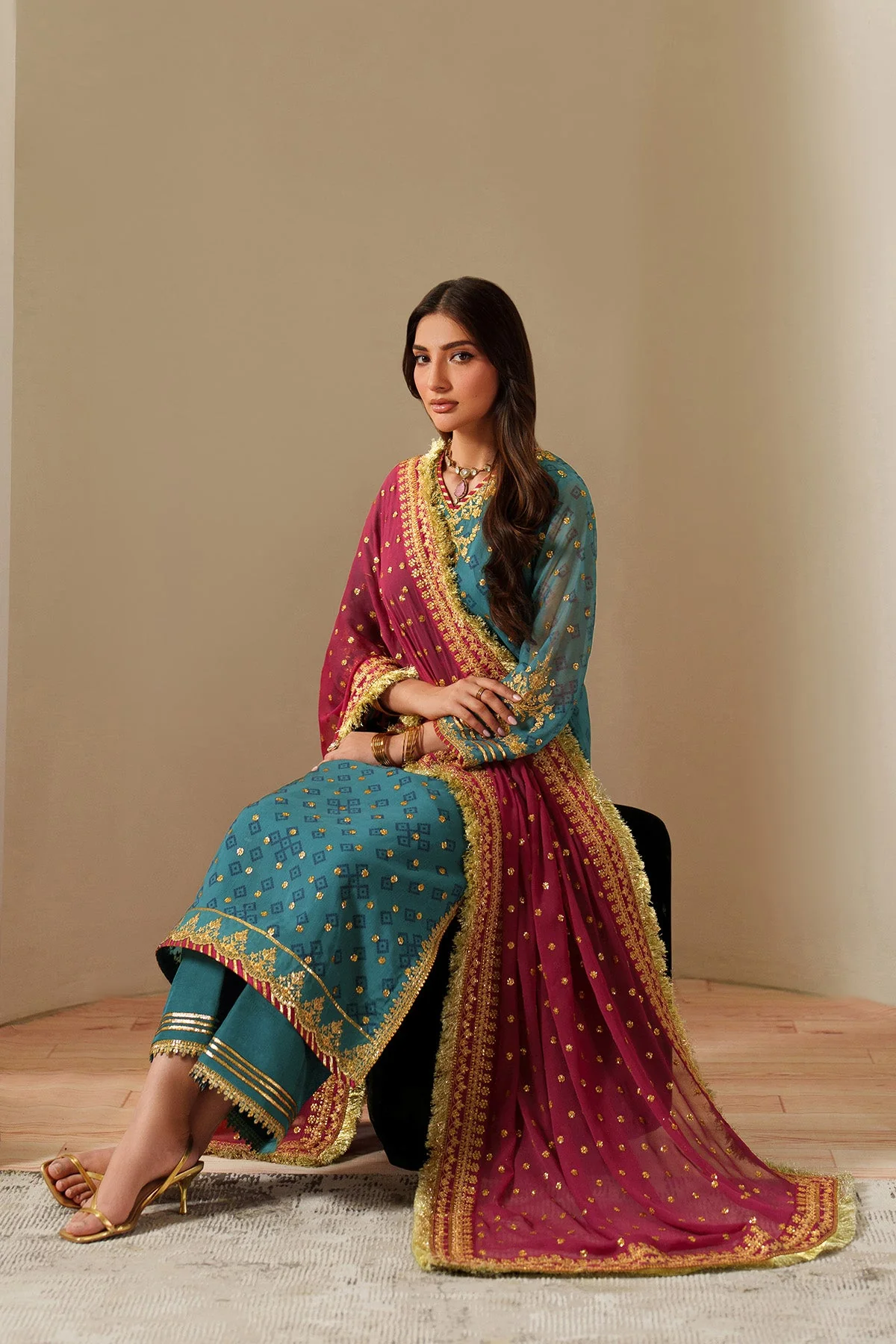 Fleur - Embroidered Printed Chiffon - Image 5