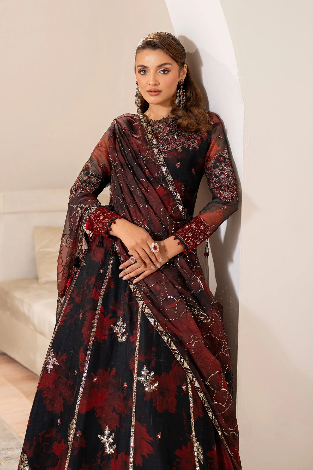 Fleur - Embroidered Printed Chiffon - Image 6