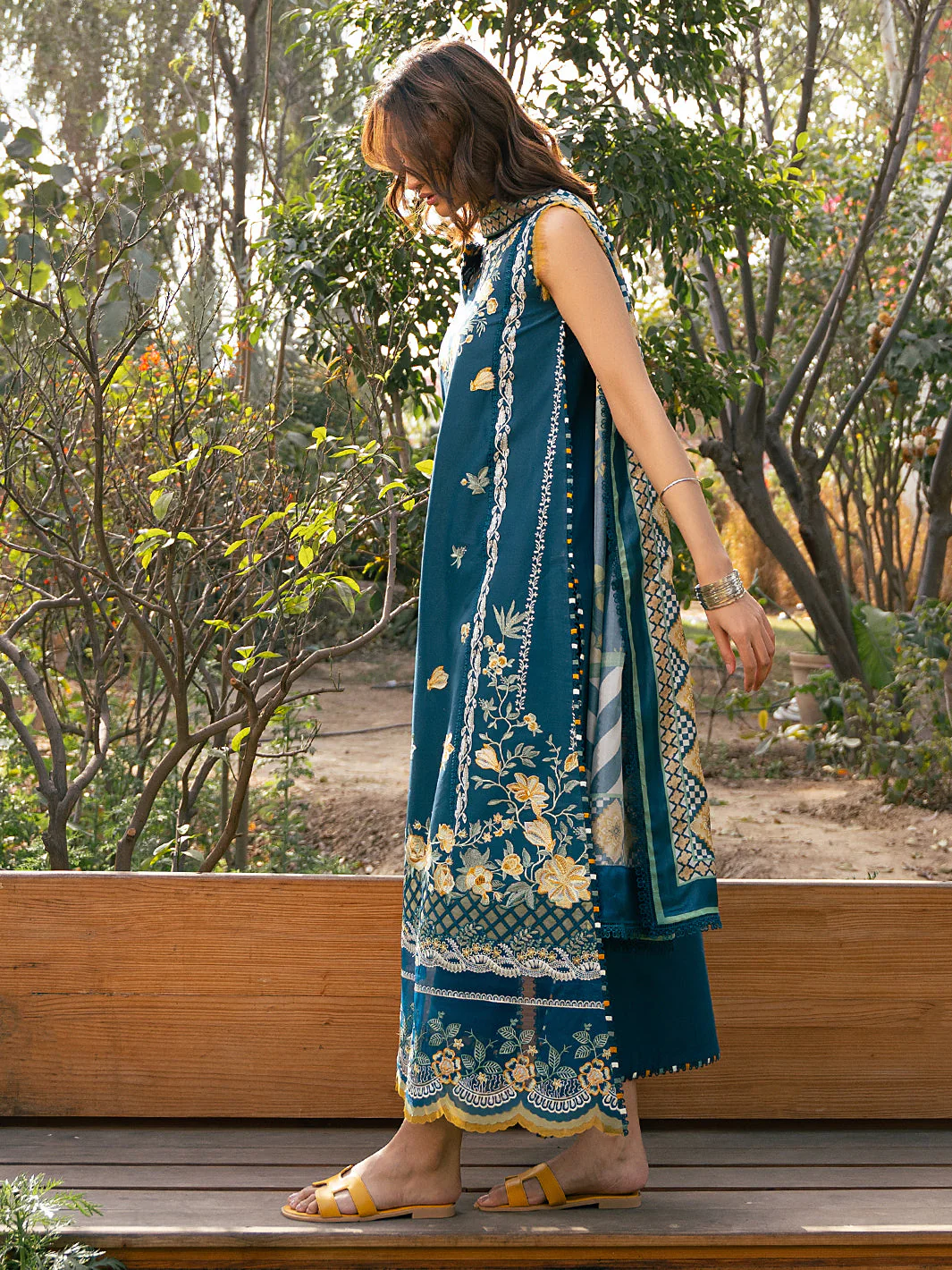 Hazel Printed Embroidered Lawn - Image 7