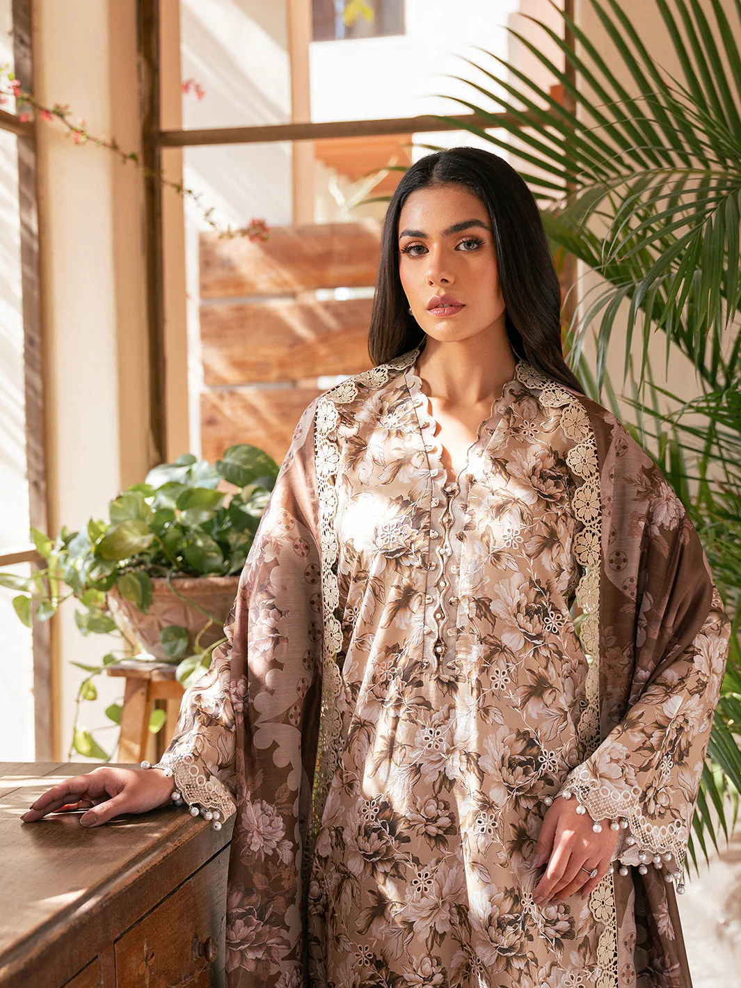 Hazel Printed Embroidered Lawn - Image 8