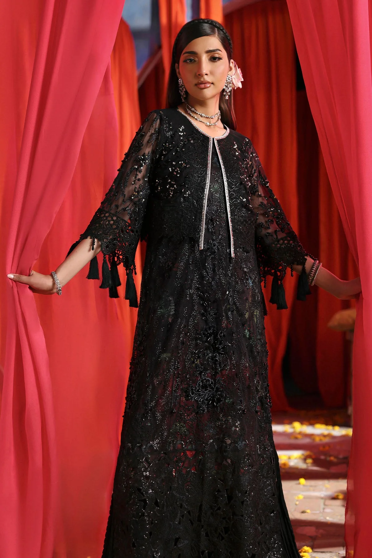 Jhoomro Unstitched Luxury Ensemble - Image 11