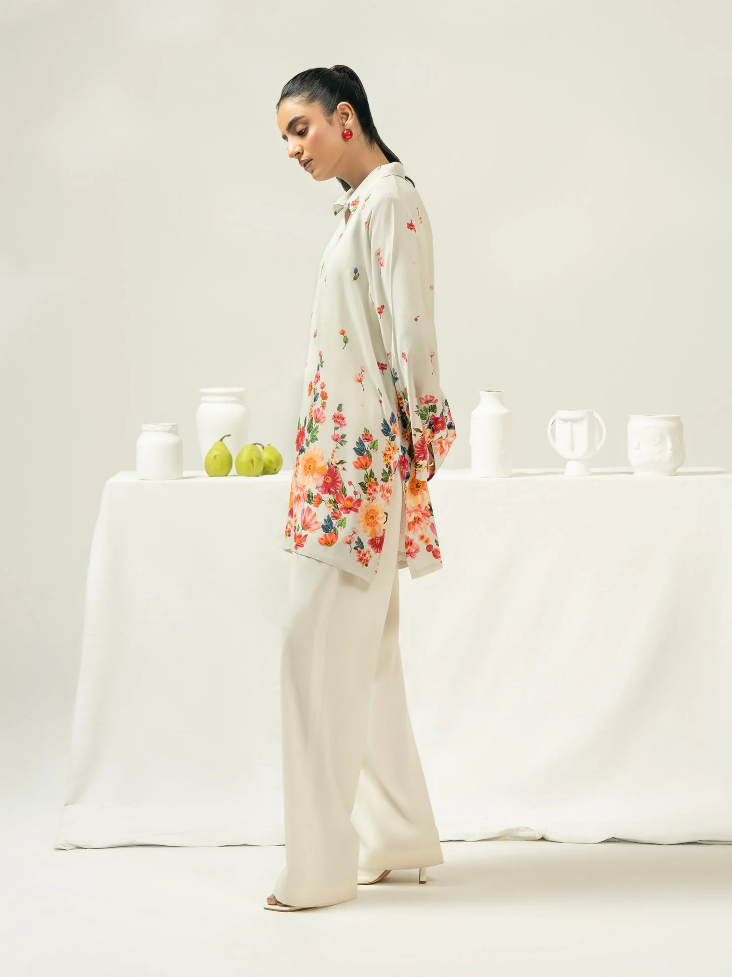 Linen Kurti-Printed (Pret) - Image 4