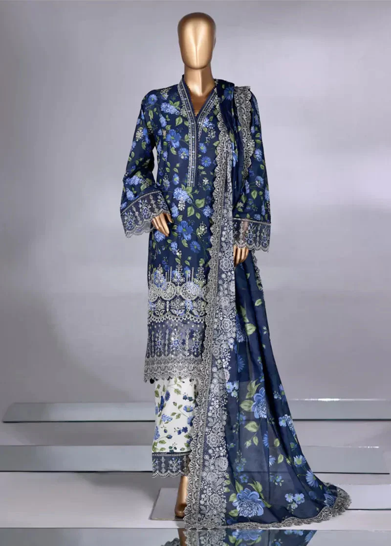 Luxury Embroidered Lawn 3 Piece