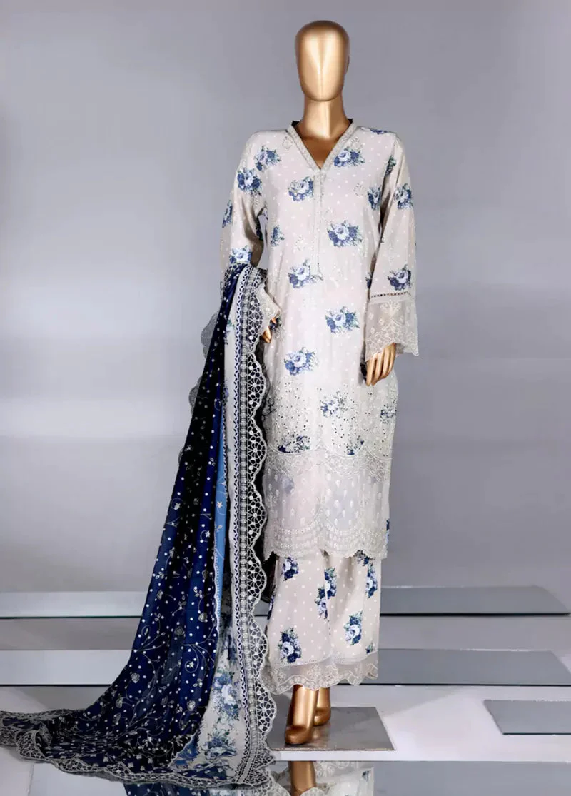 Luxury Embroidered Lawn 3 Piece