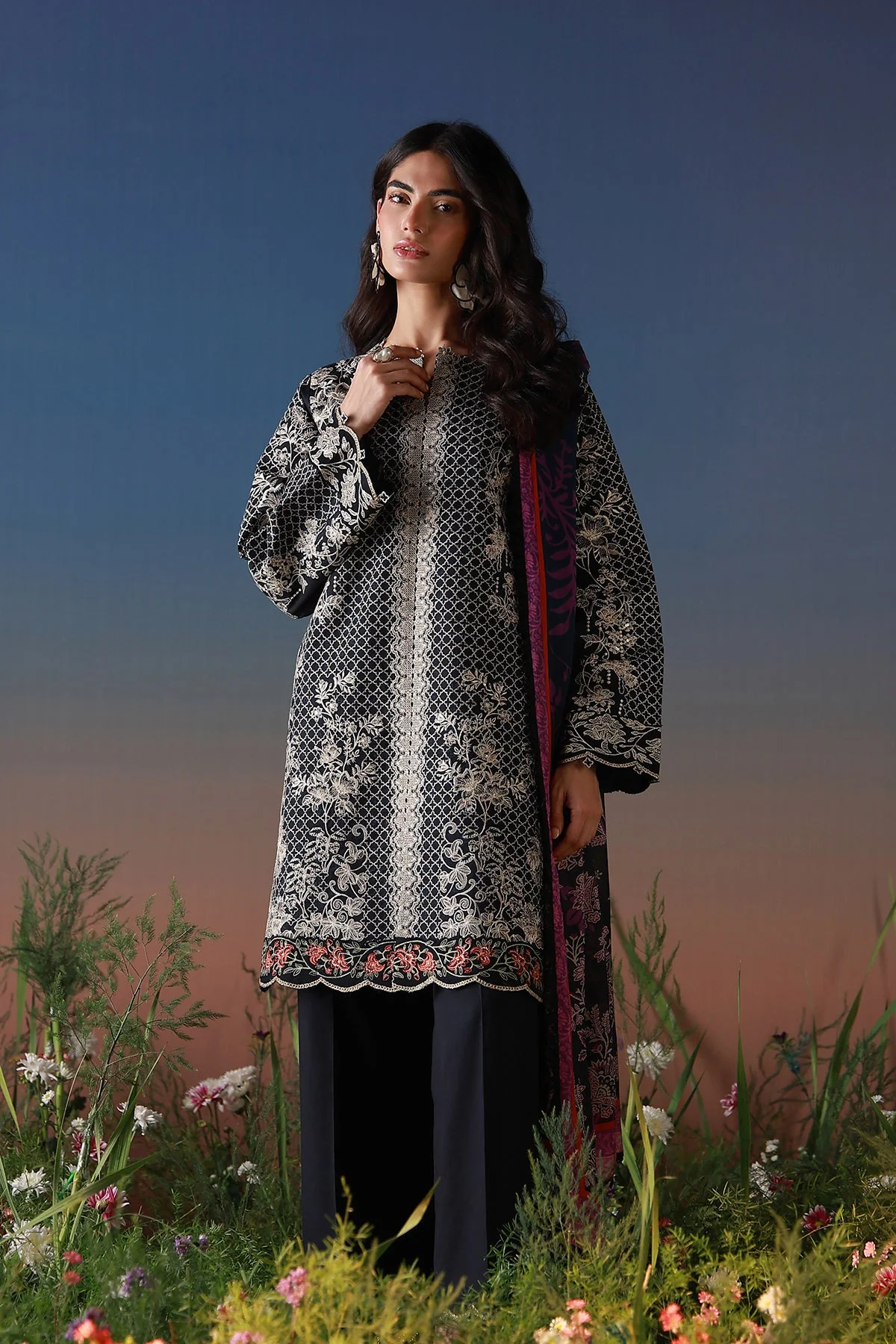 Mirha - 3 Piece Embroidered - Image 3