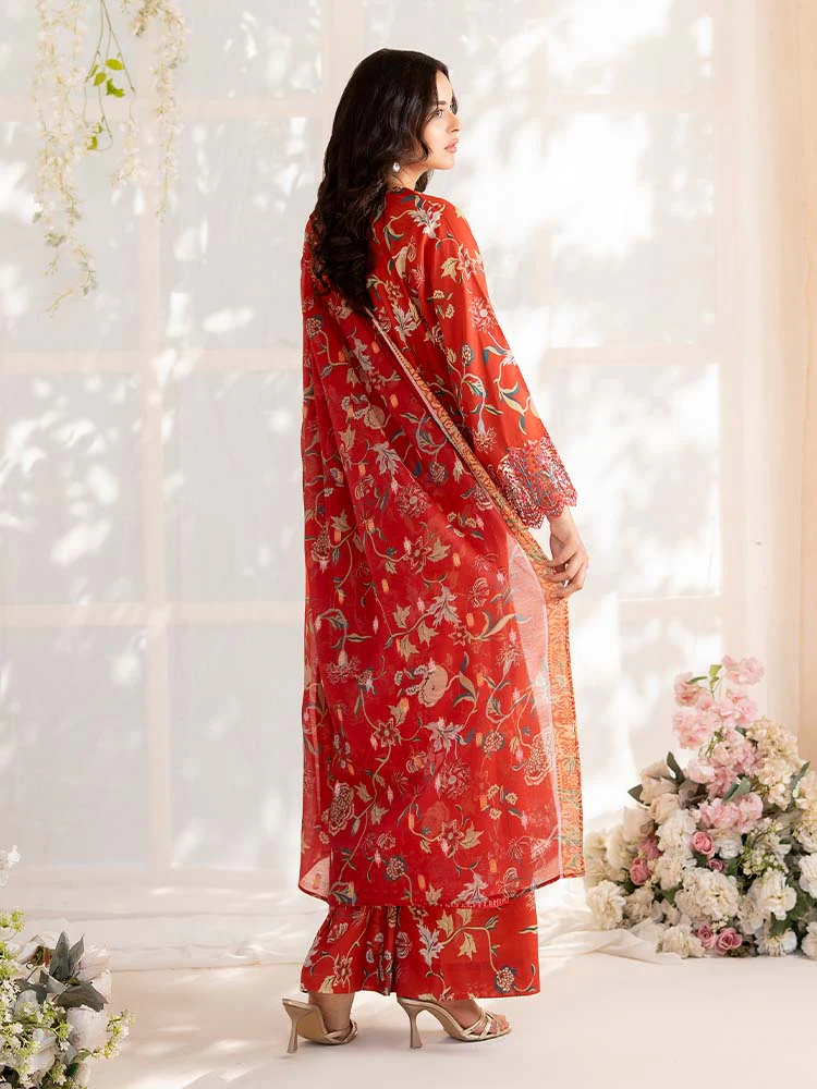 NOVA 3-Piece Unstitched Digital Printed Lawn Embroidered Suit - Image 2