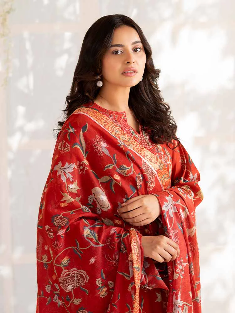 NOVA 3-Piece Unstitched Digital Printed Lawn Embroidered Suit - Image 5
