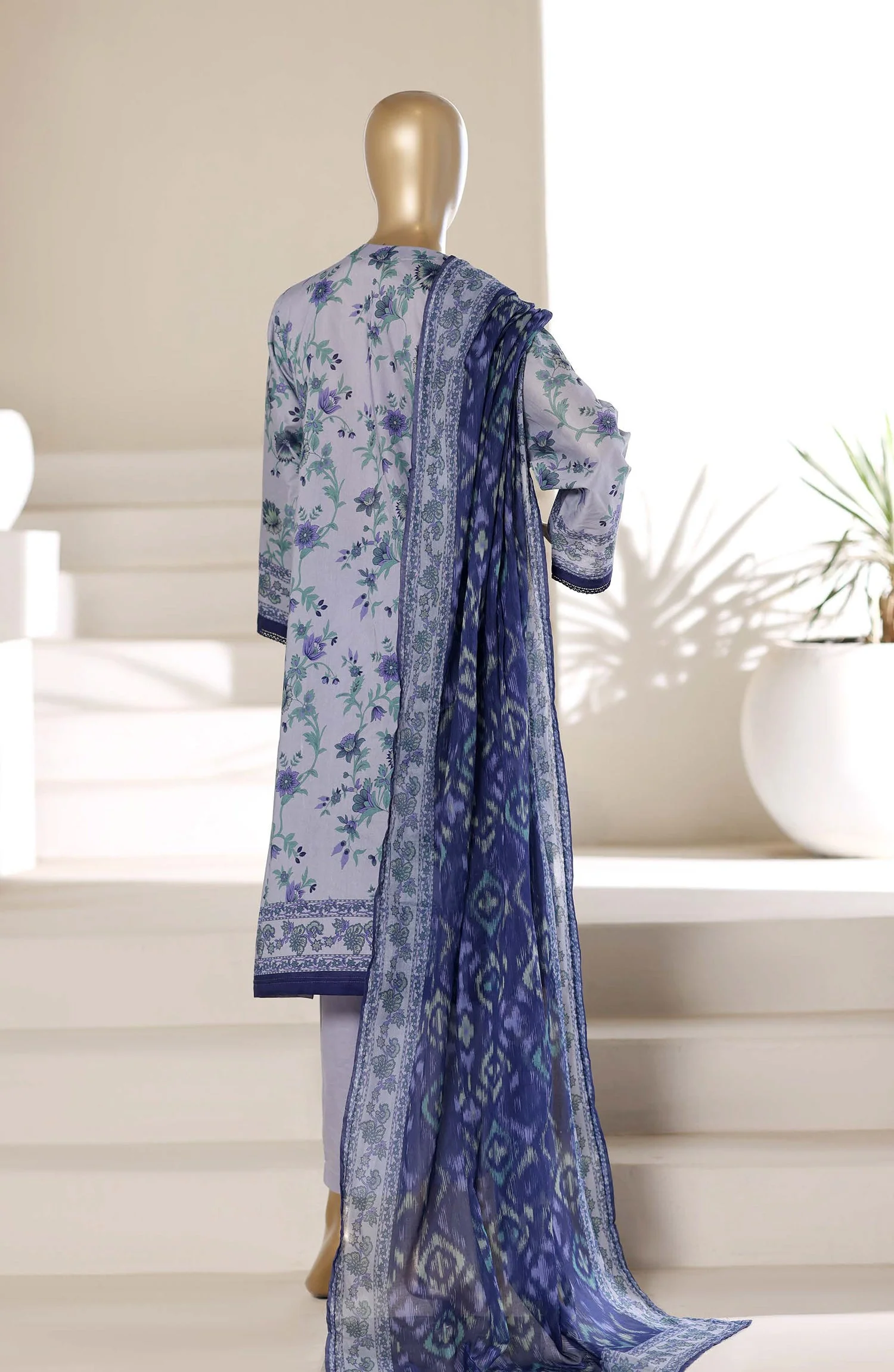 Printed Lawn Stitched 3 Piece Suit - Image 2