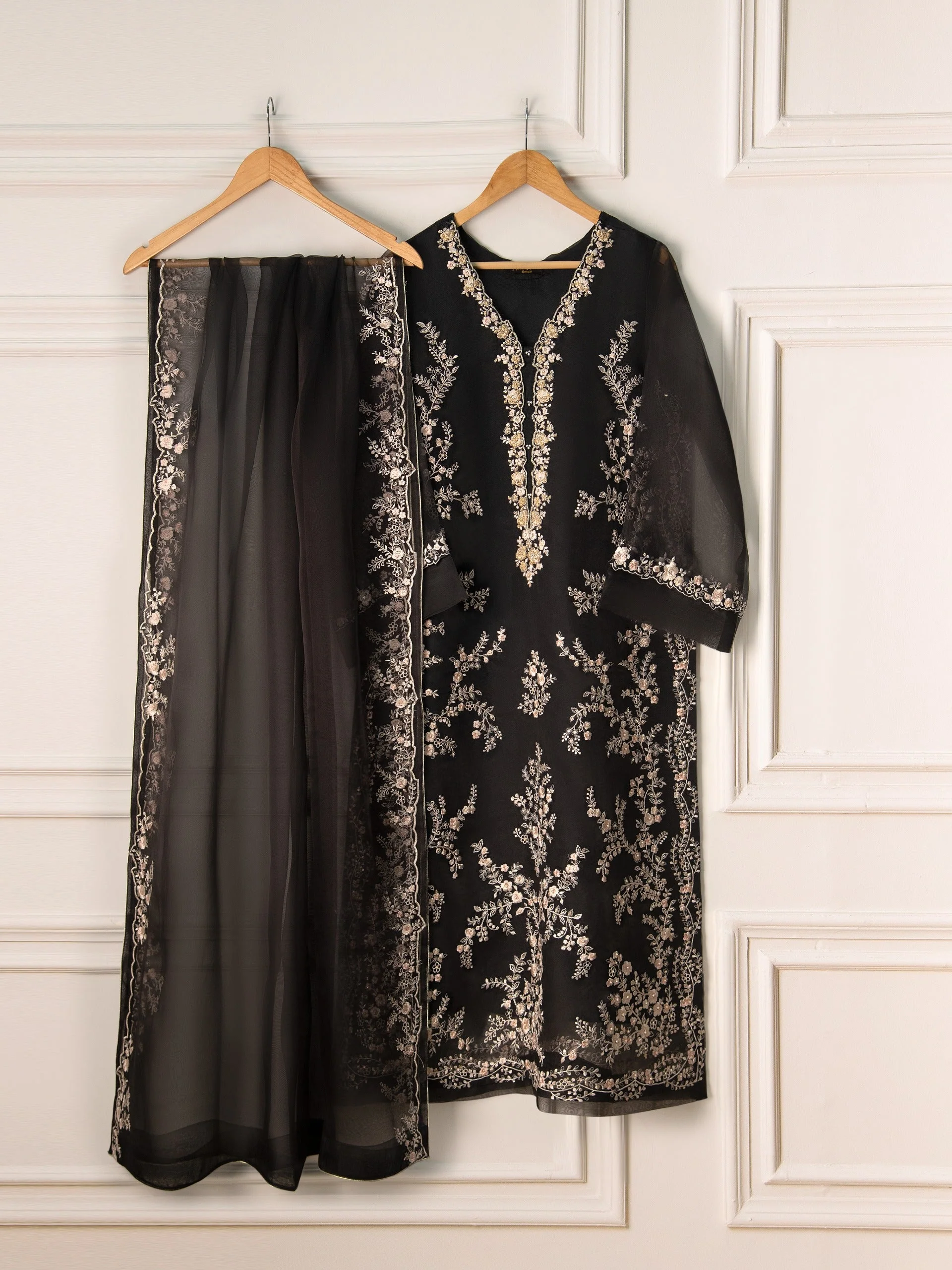 Pure Organza Embroidered Suit