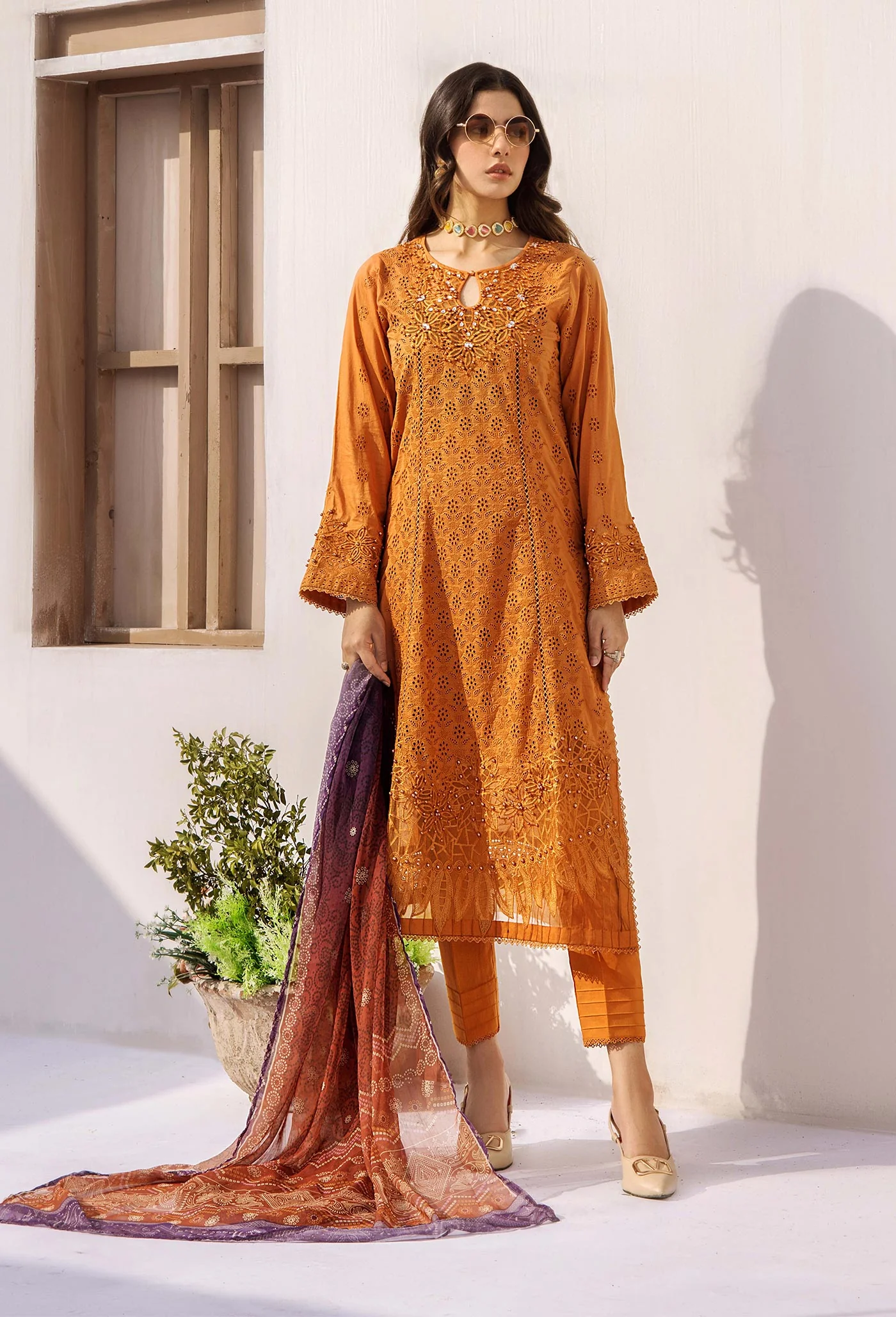 Rumi Schiffli Embroidered Lawn