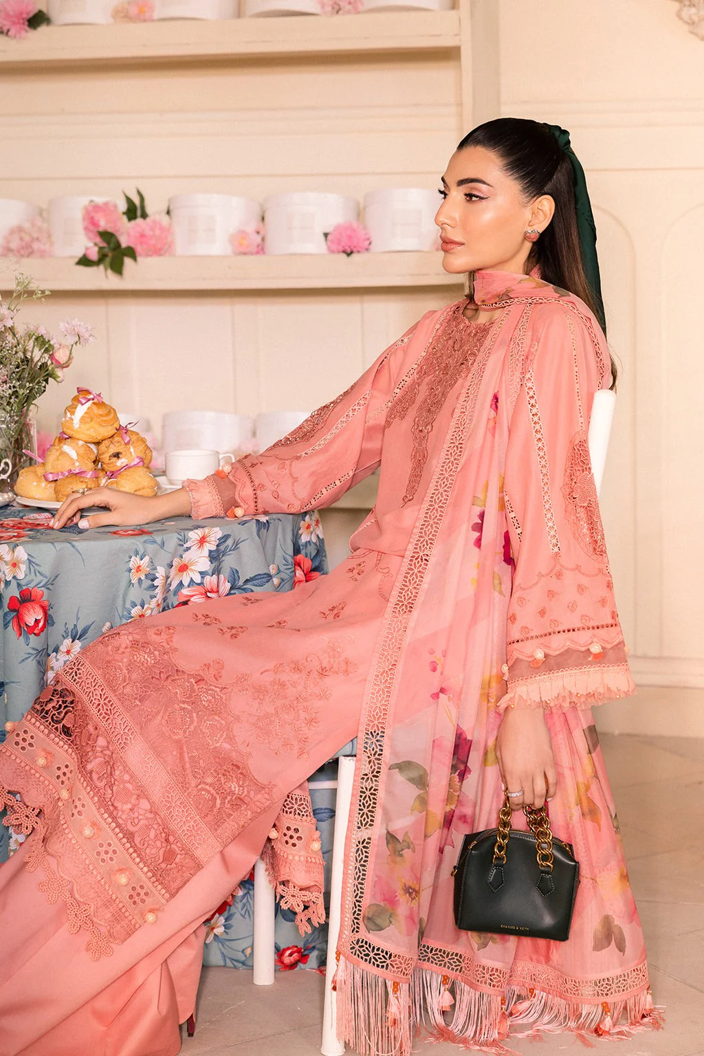 SAAD SHAIKH L'AMOUR LUXURY LAWN - Blossom - Image 9