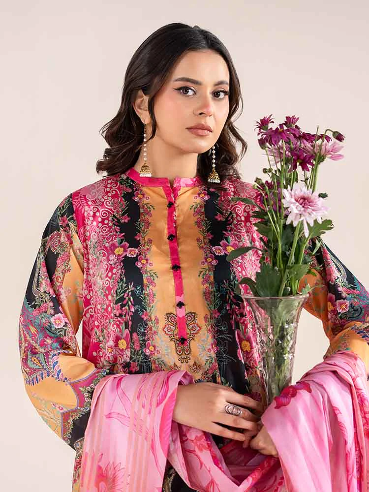 SOHO 3-Piece Unstitched Digital Printed Lawn Suit - Image 4