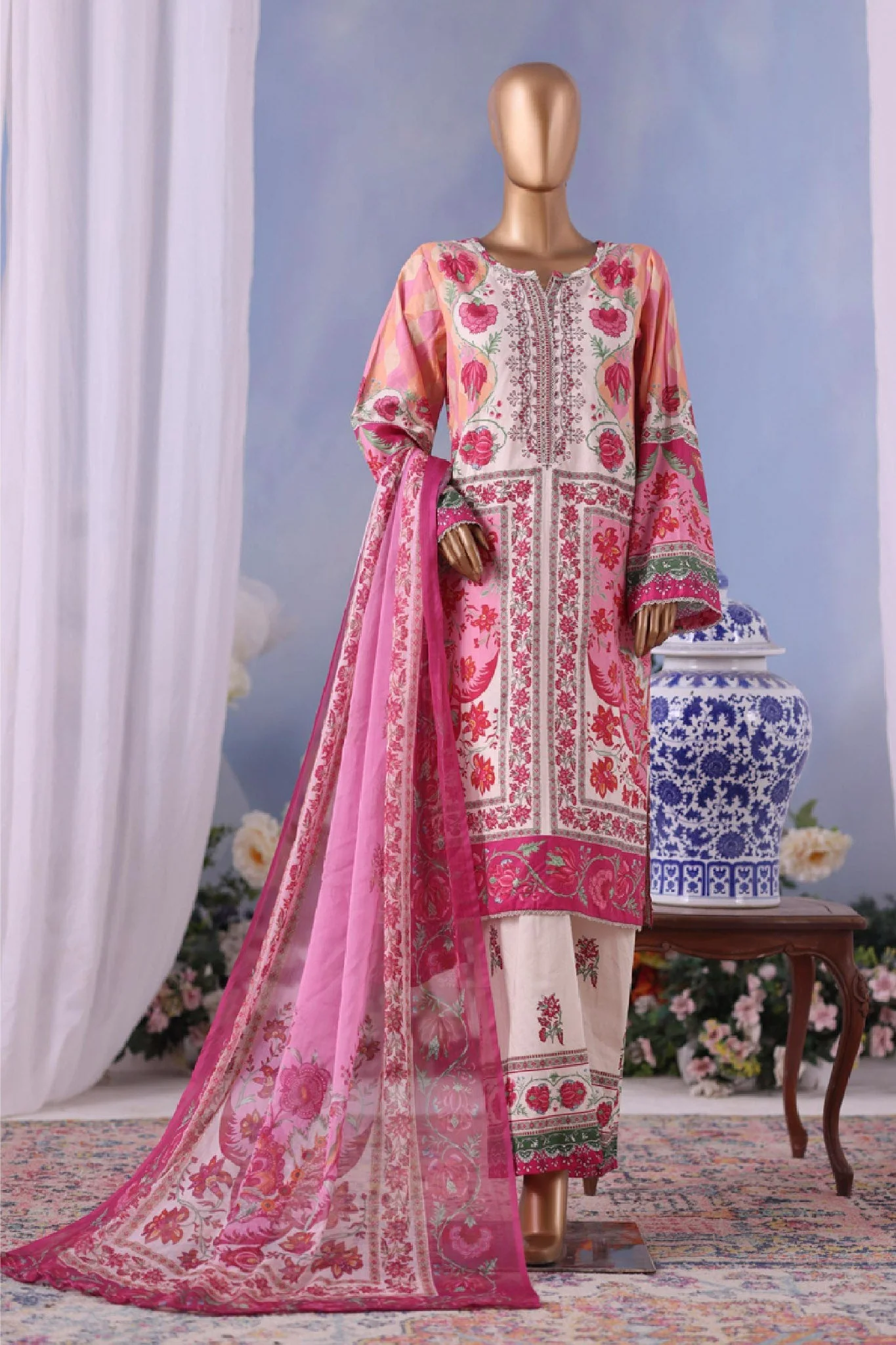 Stitched 3 Piece Exclusive Printed