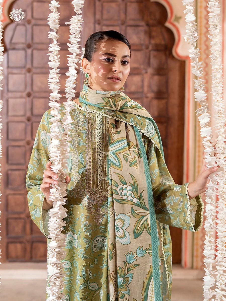 Tabeer Unstitched Lawn 3 PC - Image 3