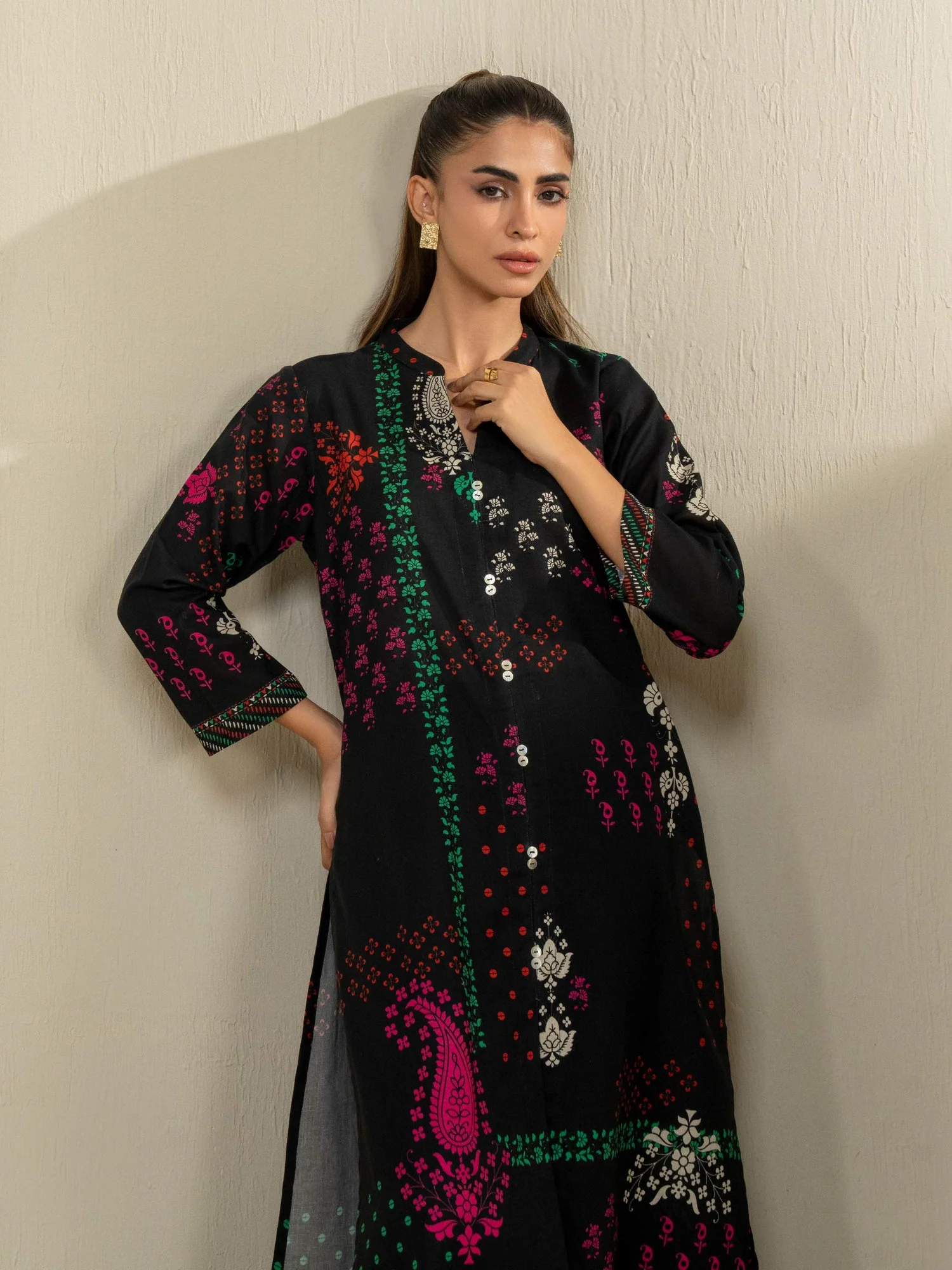 Textured Cotton Shirt-Printed (Unstitched) - Image 6