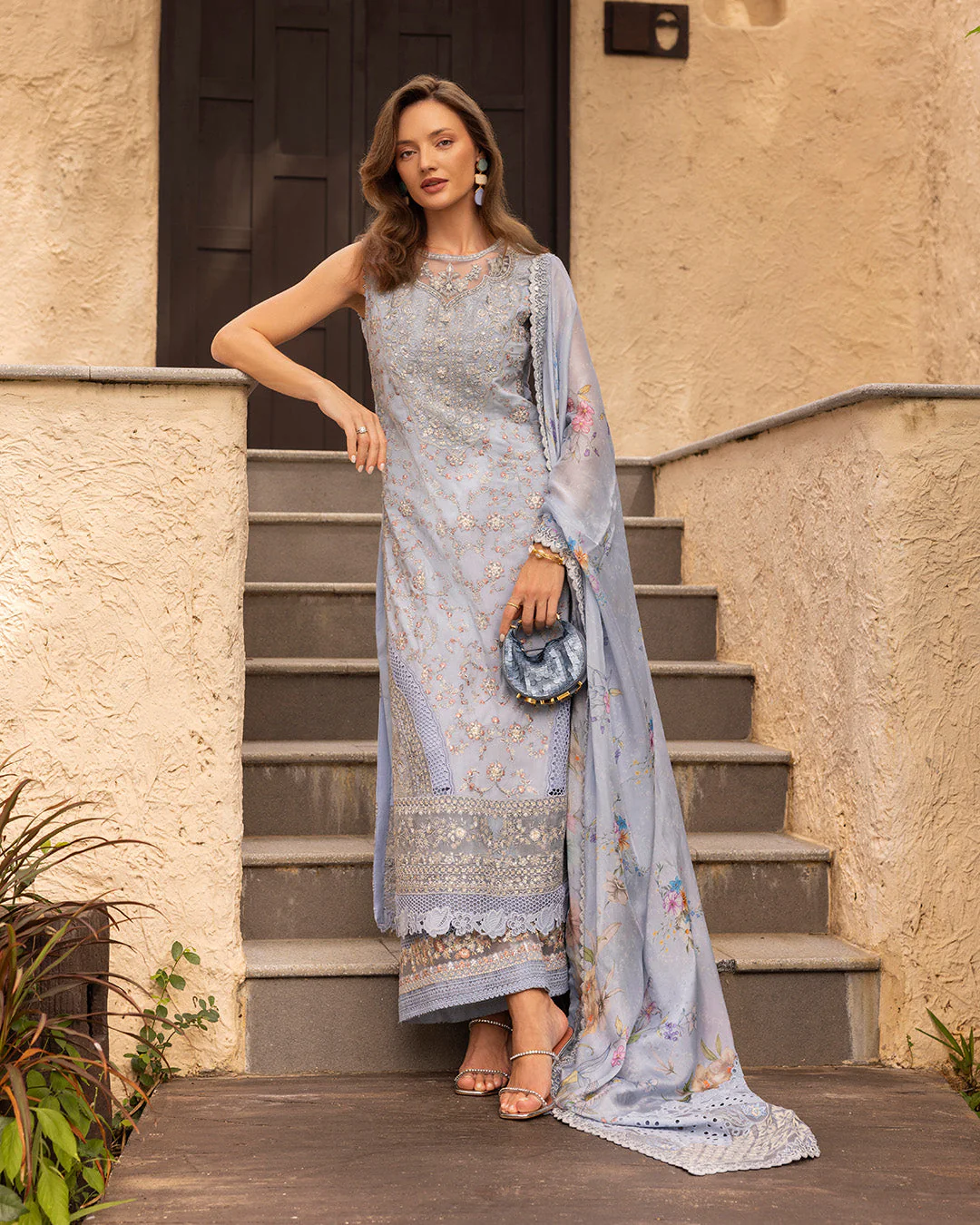 Zinnia Embroidered  Lawn - Image 6